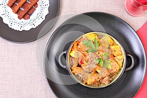 Beef goulash stew with vegetables