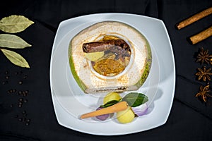 Beef India curry in coconut, Thai cuisine