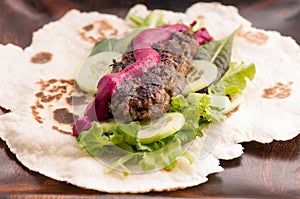 beef koobideh meat patty