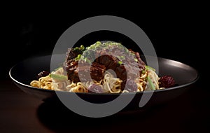 Beef lamian noodles food. Generate Ai