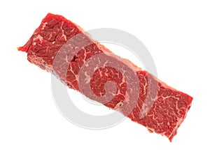 Beef loin sirloin grilling tip on a white background photo