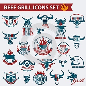 Beef meat icons