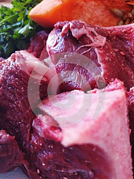Beef meat  parsely and pumpkin