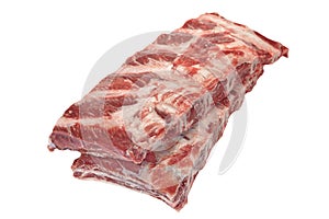 Beef Meat. Raw Black Angus Marbled Beef Ribs Isolated