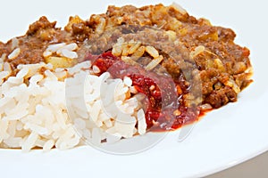 Beef mince curry