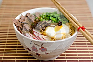 Beef and miso ramen