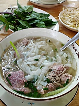 Beef noodle Wietnam food