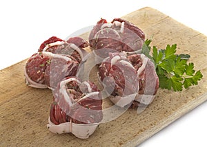 Beef paupiette in studio