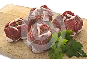 Beef paupiette in studio