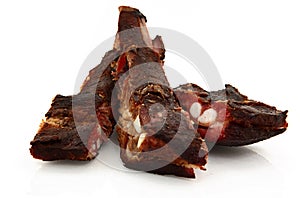 Beef Ribs On White Background