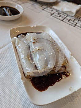 Beef rice roll dim sum