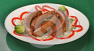 Beef sausages