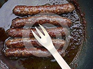 Beef sausages