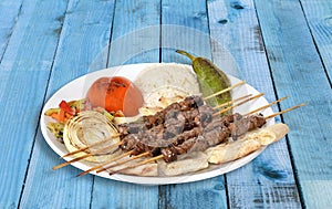 Beef Shish Kebap on Plate