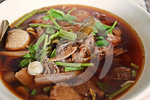 Beef soup with herb and spicy