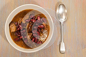 Beef soup with kidney bean