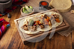 Beef Steak Alambre Tacos Mexico photo