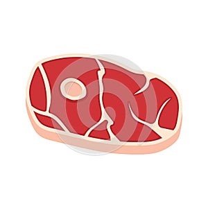 Beef steak icon.