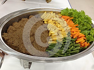 Beef steak with vegetables