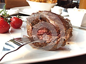 Beef steak on a plate