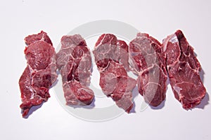 Beef steak raw meat