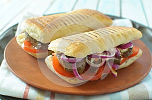 Beef steak sandwiches