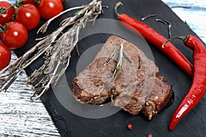 Beef steak with vegetables