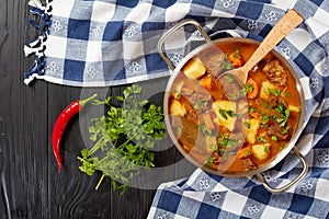 Beef stew with potato and carrots photo