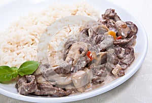 Beef stroganoff