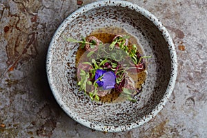 Beef tataki with miso sauce