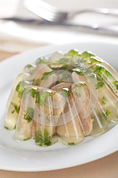 Beef tongue aspic