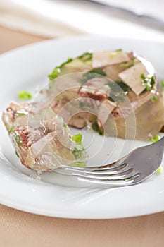 Beef tongue aspic