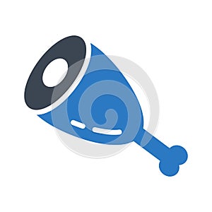 Beef glyph color vector icon