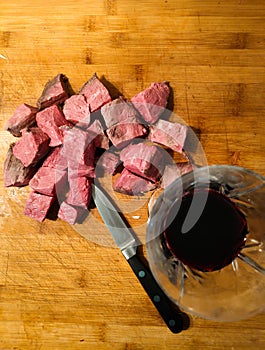 Beef and wine. The perfect combination