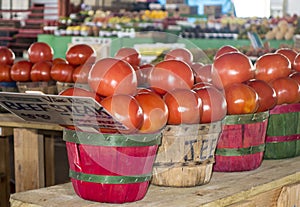 Beefsteak tomatoes in basket