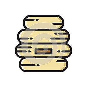 Beehive, bee hive thin line flat style icon