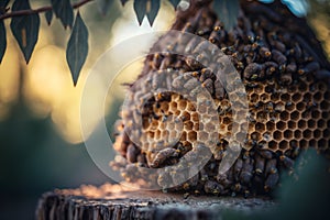Beehive Bliss: Cinematic, Hyper-Detailed Bokeh with Unreal Engine 5 and Ultra-Wide Angle Depth of Field photo