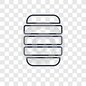 Beehive concept vector linear icon isolated on transparent background, Beehive concept transparency logo in outline style