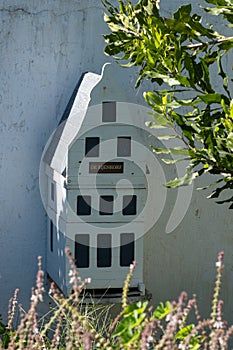 Beehive designed in style of Cape Dutch building. Photographed at Babylonstoren Farm, Franschhoek, South Africa.