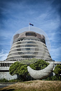 The Beehive, the Executive Wing of the New Zealand Parliament Buildings