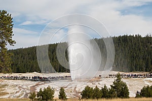 Beehive Geyser eruption in Yellowstone National Park