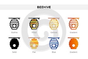 beehive icon in different style. beehive vector icons designed in outline, solid, colored, filled, gradient, and flat style. photo