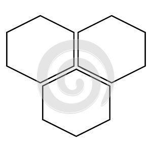 Beehive icon. Simple illustration of honeycomb vector icon for web. Hexagonal combination patterned to resemble a honeycomb.