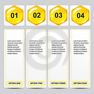 Beehive modern design business number banners template or website layout. Info-graphics. Vector