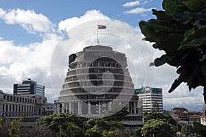 Beehive Parlement Building in Wellington,New Zealand