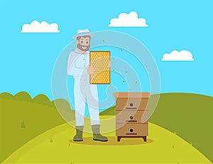 Beekeeper Beekeeping Male Vector Illustration