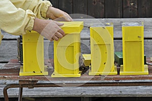 A Beekeeper working