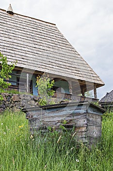 Beekeepers traditional wooden house