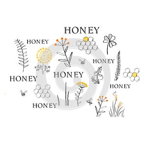 Beekeeping cloud background