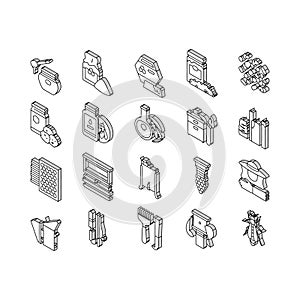 Beekeeping Profession Occupation isometric icons set vector